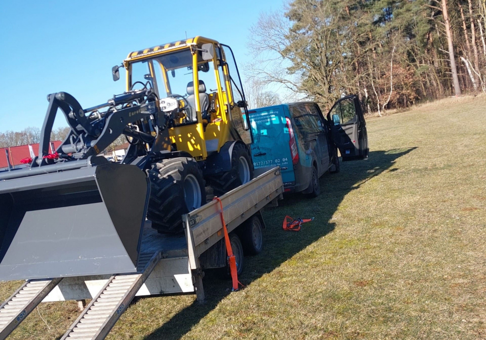Transport von Bagger