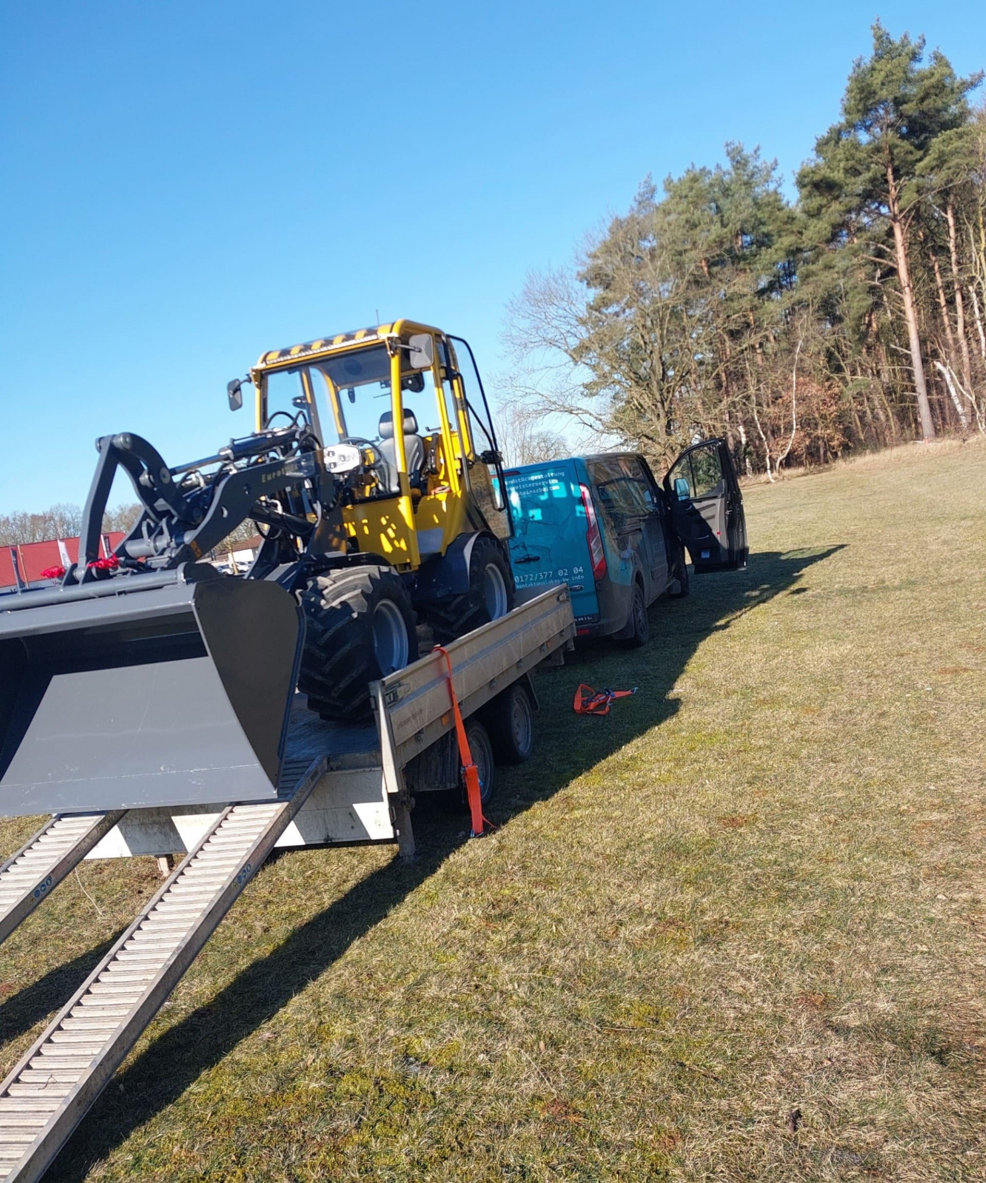 Transport von Bagger